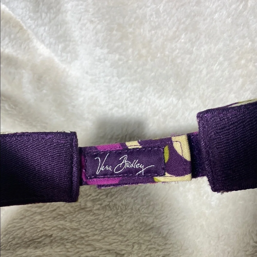 Vera Bradley Purple and Cream Sun Visor Hat - Picture 3 of 4